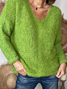 Pull bouclette MARTINO Vert