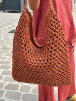 Charger l'image dans la galerie, Sac cabas ajouré Terracotta - MARCEAU
