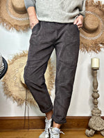 Charger l&#39;image dans la galerie, Pantalon velours GILDAS Choco
