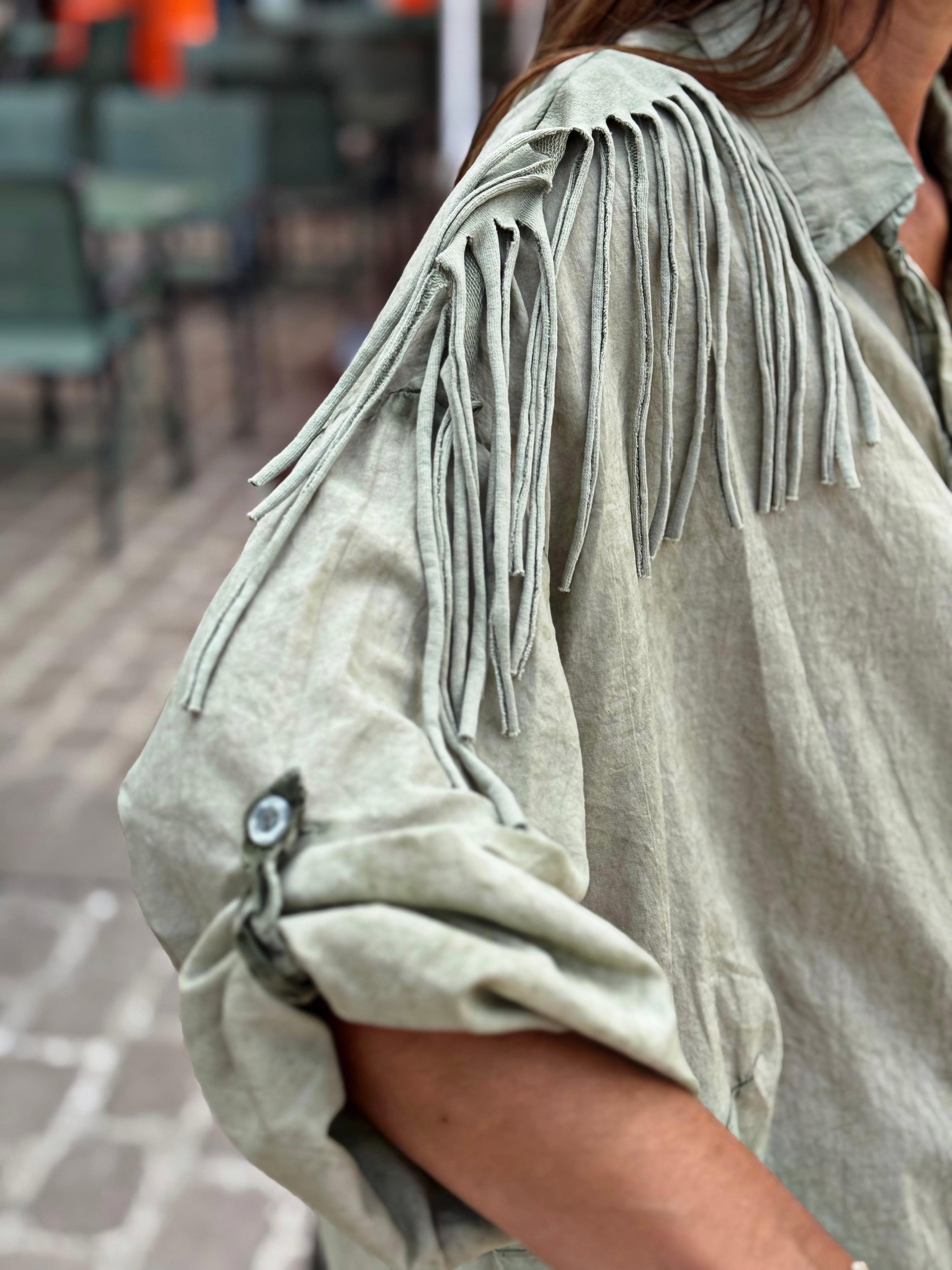 Chemise DAKOTA Kaki effet délavé
