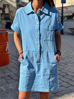 Charger l'image dans la galerie, Robe denim Bleu Clair - MAELYS
