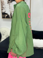 Charger l'image dans la galerie, Chemise Vert imprimé dos - LORYA

