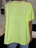Charger l'image dans la galerie, Tee shirt uni LORIS Jaune fluo
