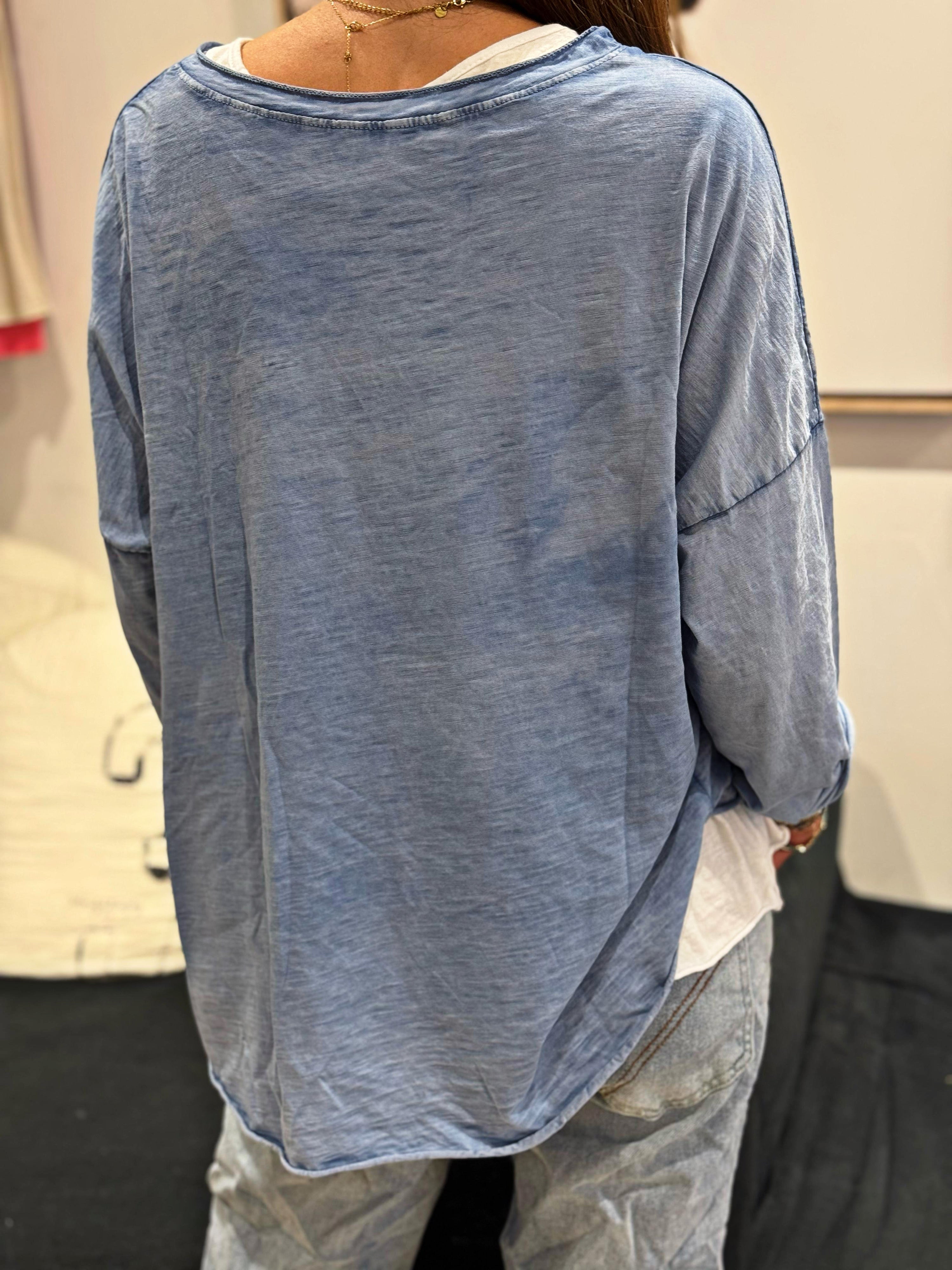 Tee shirt + Débardeur LYLIO Bleu jeans