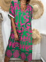 Charger l'image dans la galerie, Robe LILI Vert Fuchsia
