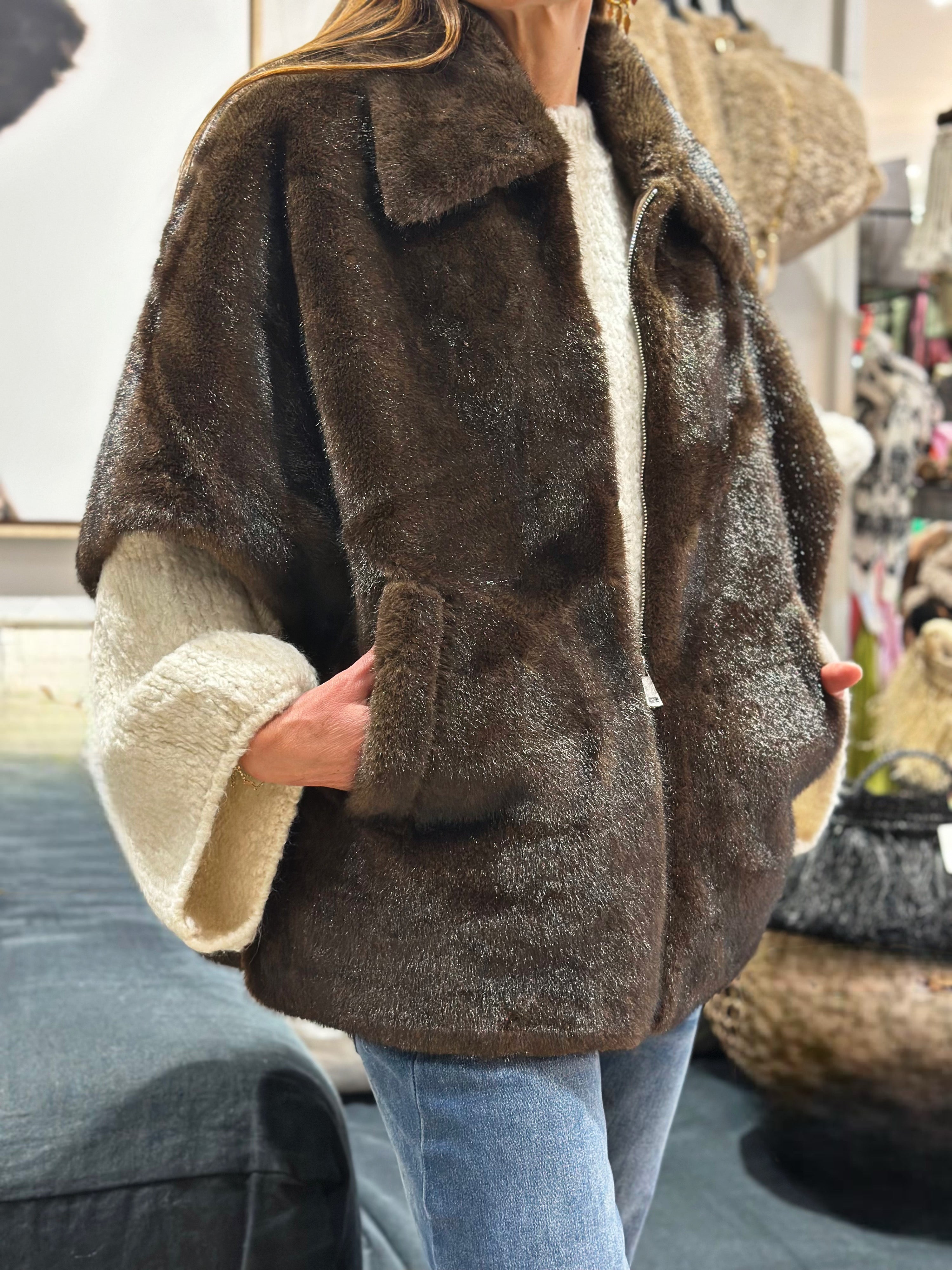 Veste/Poncho MAYA Choco