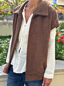 Veste sans manches LYNA Choco