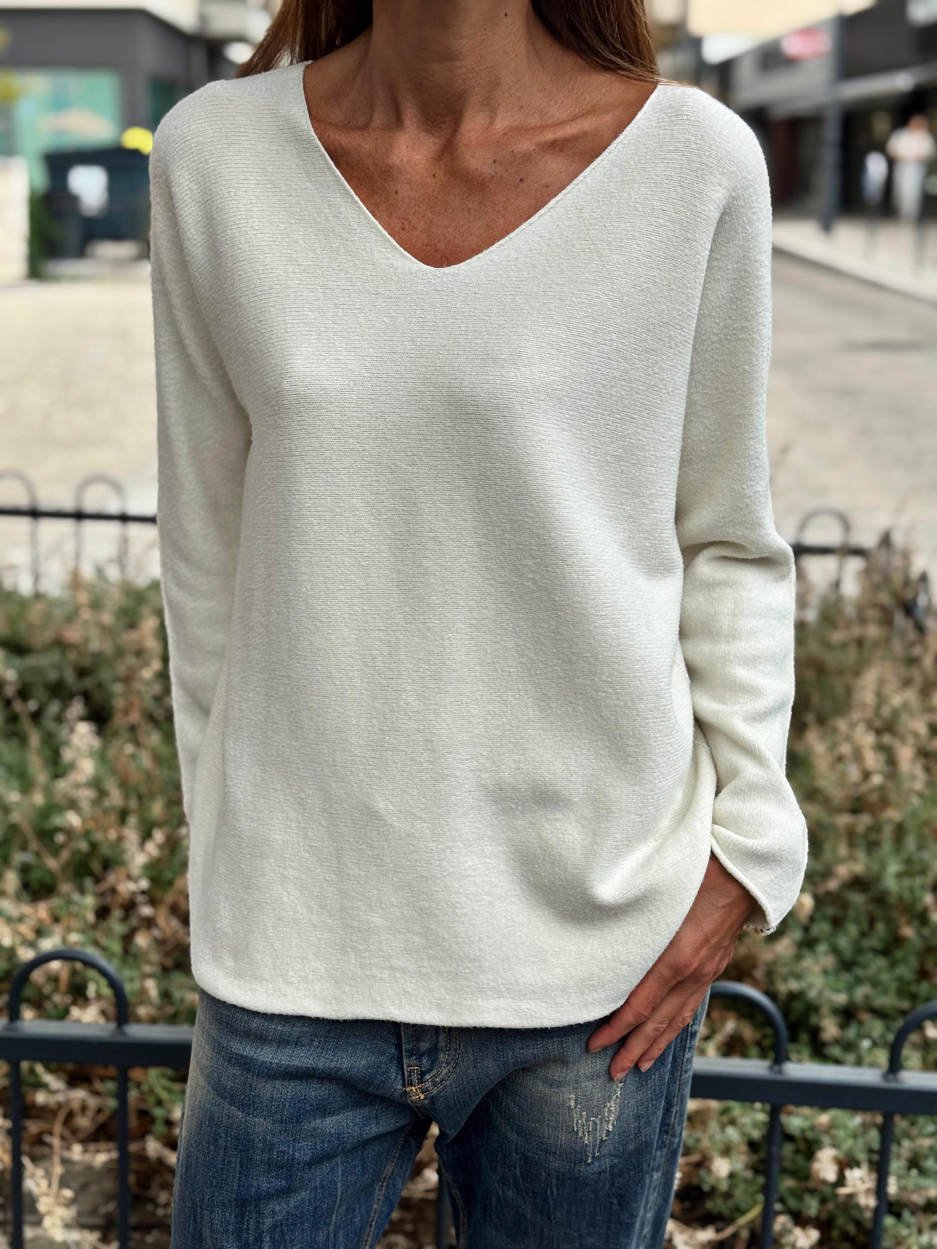 Pull doux TAO Ecru
