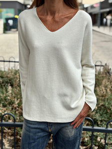 Pull doux TAO Ecru