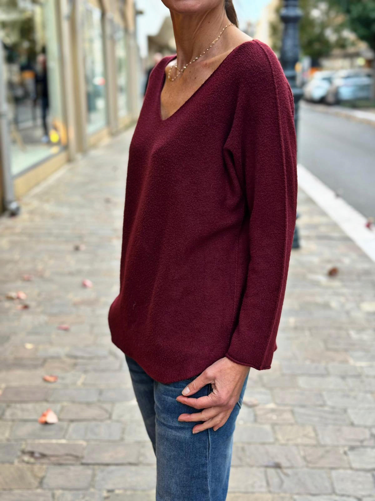 Pull doux TAO Bordeaux