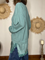 Charger l'image dans la galerie, Sweat fin ALBA Vert lagon
