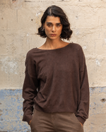 Charger l'image dans la galerie, Pull ALBA Choco - Gold and Silver
