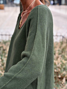 Pull doux TAO Kaki