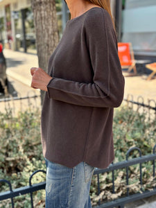 Pull doux LINO Chocolat