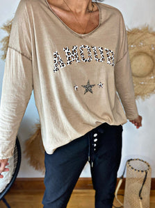 Tee shirt AMOUR Camel