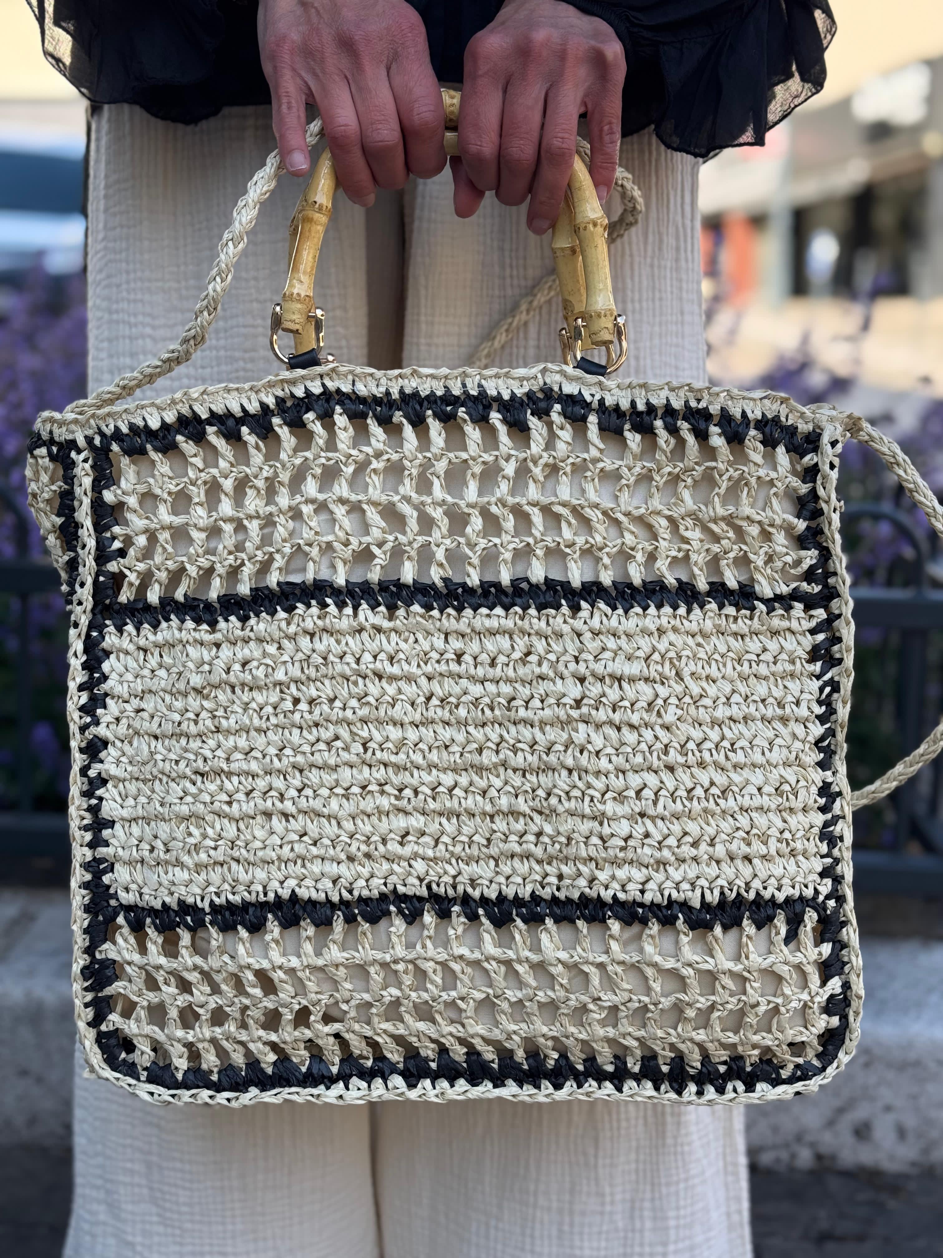 Sac RIVE GAUCHE Ecru/Noir