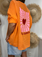 Charger l'image dans la galerie, Chemise LOVE PEACE Orange
