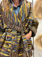 Charger l&#39;image dans la galerie, Veste CIARA Bleu/Moutarde
