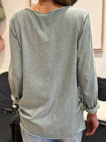 Charger l'image dans la galerie, T-shirt manches longues Kaki clair- ILONA
