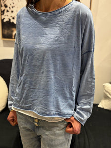 Tee shirt + Débardeur LYLIO Bleu jeans