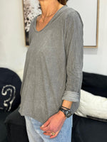 Charger l'image dans la galerie, T-shirt manches longues Anthracite  - ILONA

