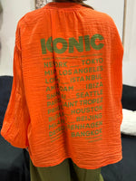 Charger l'image dans la galerie, Chemise Orange imprimé dos - LORYA
