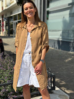 Charger l&#39;image dans la galerie, Robe lin  HAVANA Camel
