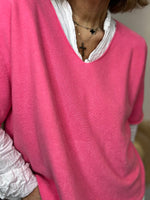 Charger l'image dans la galerie, Pull doux réversible LALY Fuchsia
