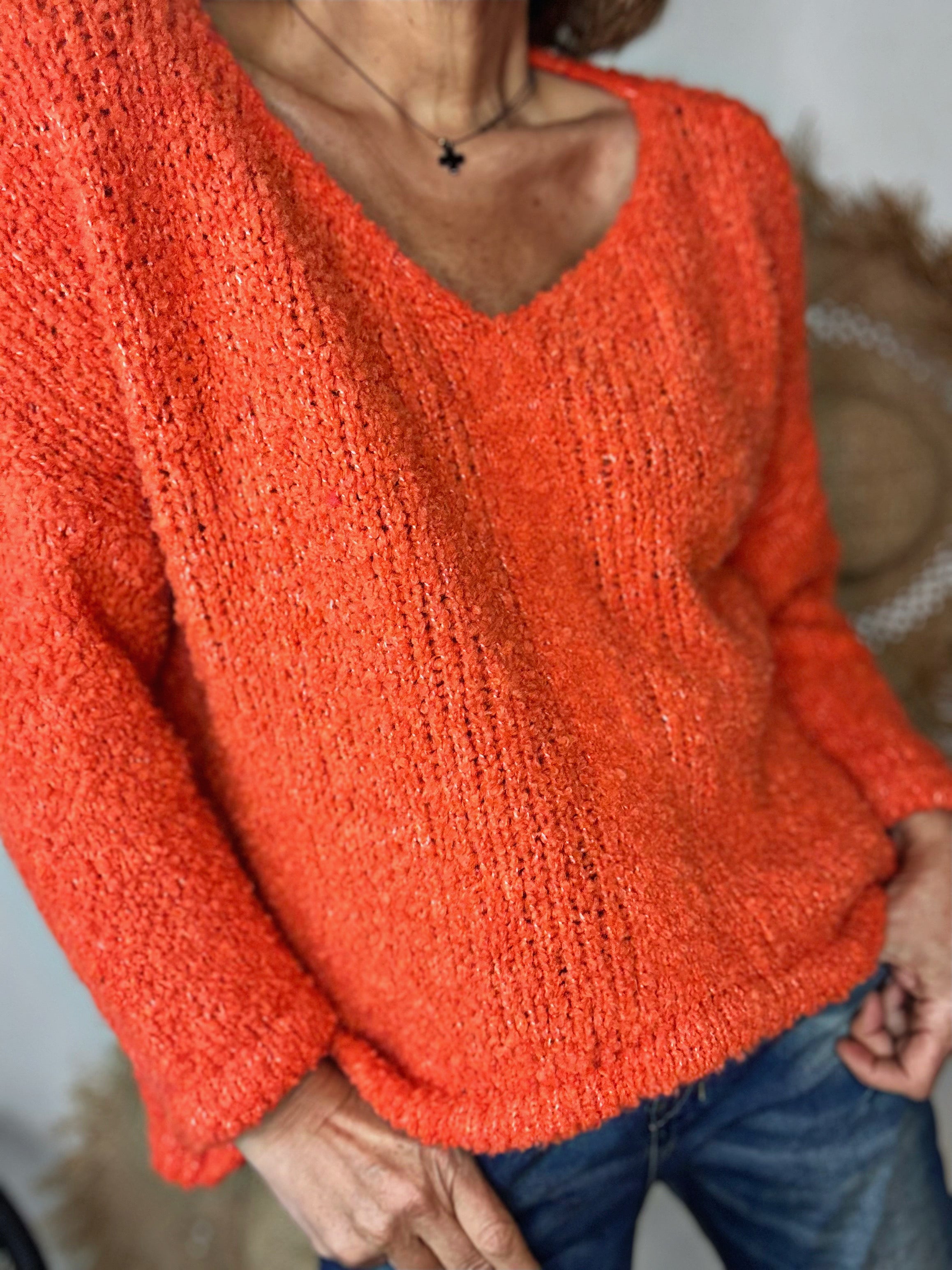 Pull bouclette MARTINO Orange