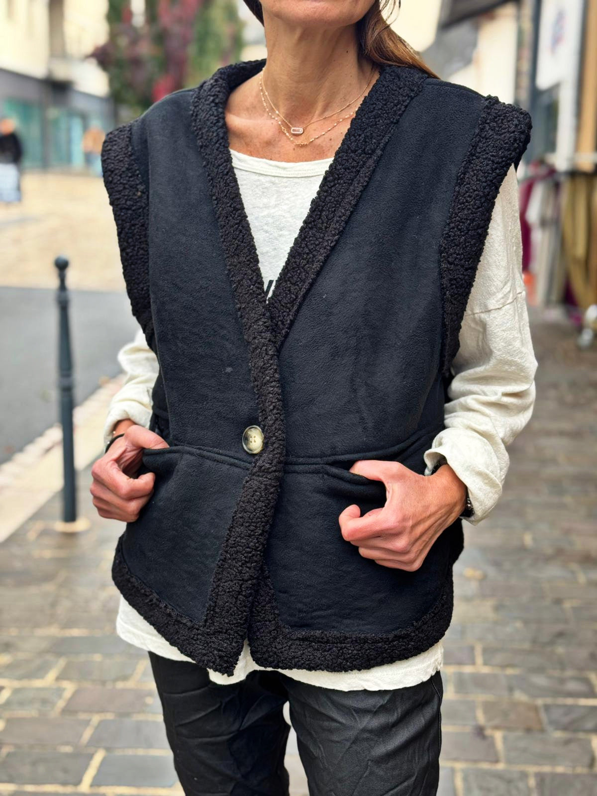 Gilet sans manche PAOLO Noir