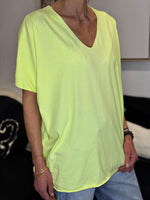 Charger l'image dans la galerie, Tee shirt uni LORIS Jaune fluo
