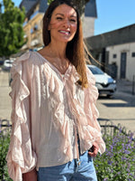Charger l&#39;image dans la galerie, Chemise NINA Rose poudré
