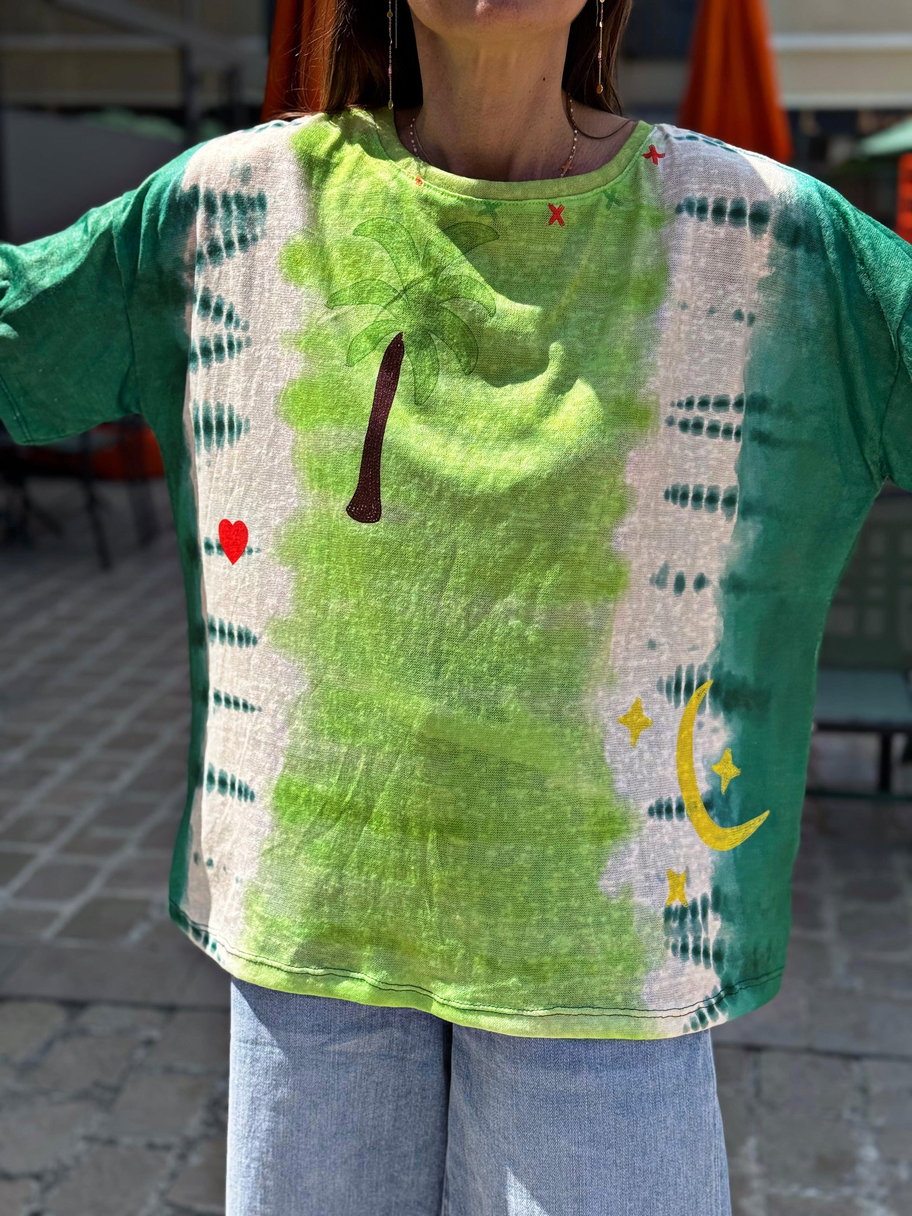 Tee shirt PALMIE Vert anis