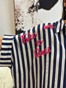 Chemise TAKE ME TO PARIS Marine