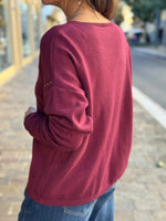 Charger l'image dans la galerie, Pull doux GABRIEL Bordeaux
