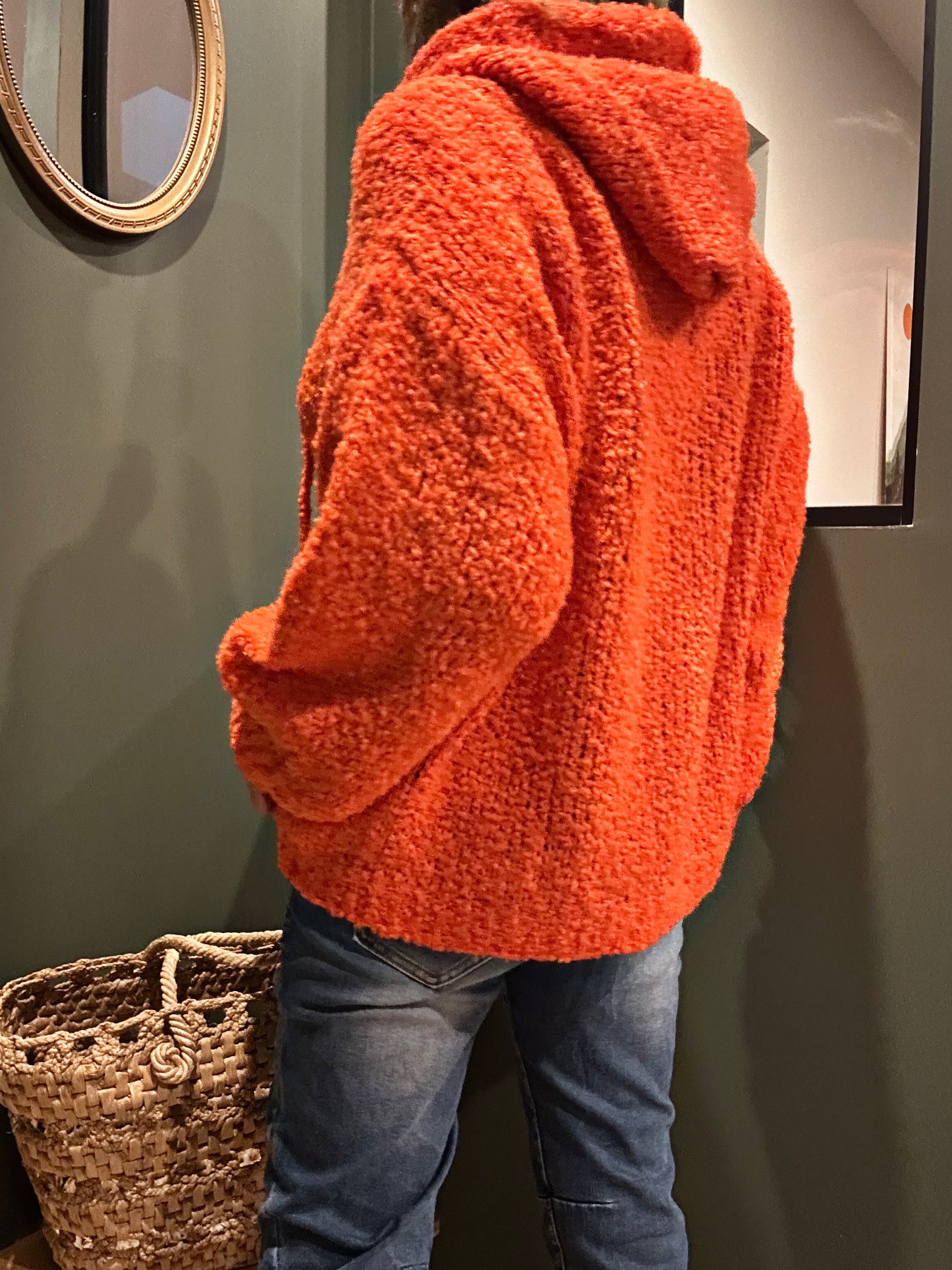 Pull à capuche RIVA Orange
