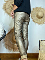 Charger l&#39;image dans la galerie, Pantalon simili JULIO Camel doré
