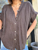 Charger l'image dans la galerie, Blouse lin Choco - 86
