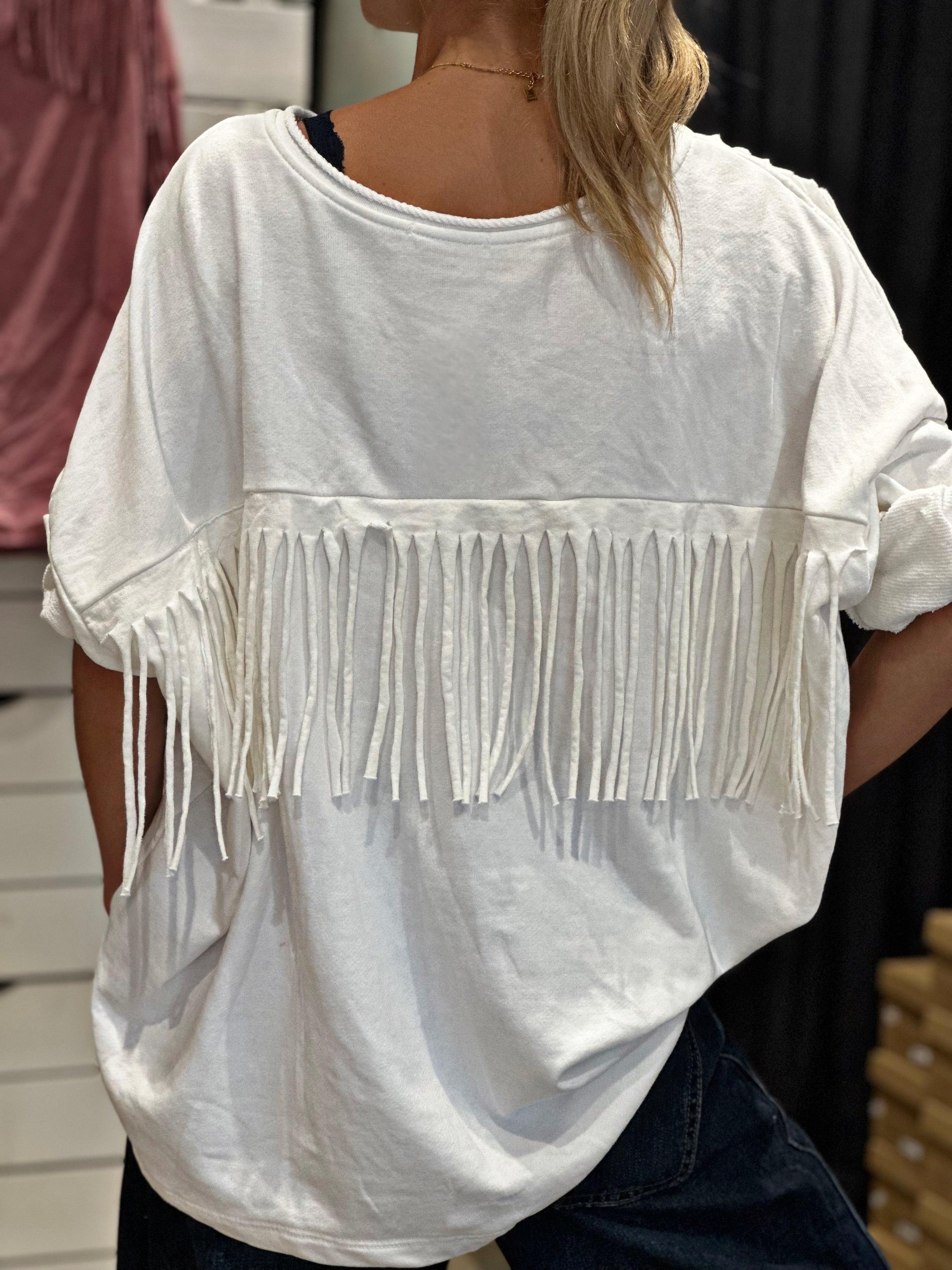 Sweat fin CLEO Blanc