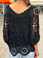 Charger l'image dans la galerie, Pull crochet + Top ZARA Noir
