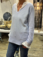 Charger l'image dans la galerie, Pull doux TAO Bleu ciel
