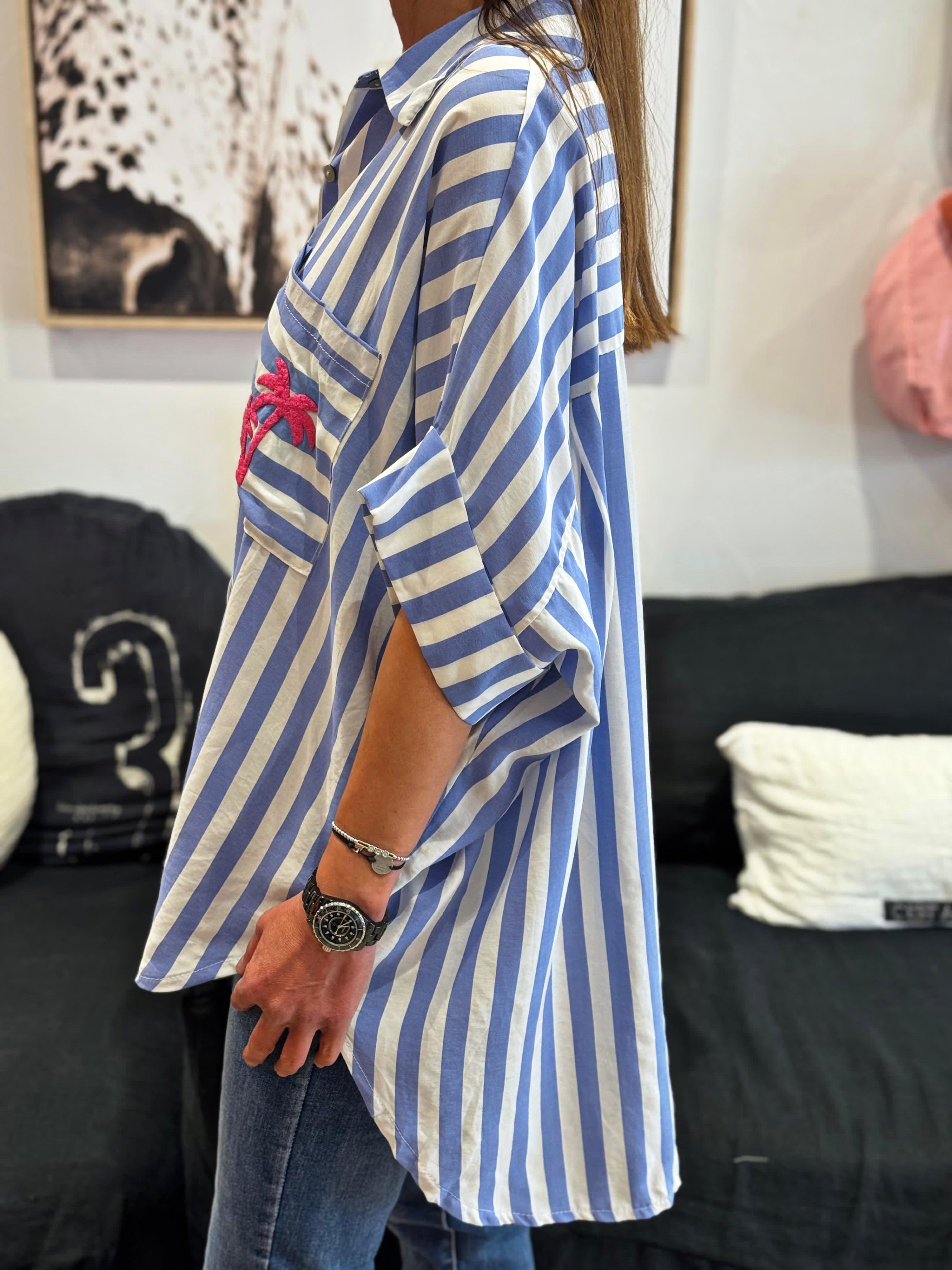Chemise TAKE ME TO PARIS Bleu ciel