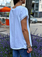 Charger l&#39;image dans la galerie, Tee shirt ST-TROPEZ Blanc/Fuchsia
