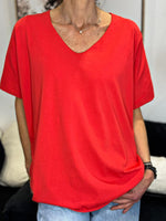 Charger l'image dans la galerie, Tee shirt uni LORIS Rouge
