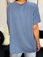 Charger l'image dans la galerie, Tee shirt uni LORIS Bleu jeans
