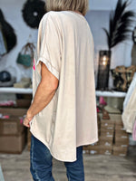 Charger l&#39;image dans la galerie, Tee shirt IBIZA Camel clair effet délavé
