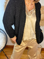 Charger l&#39;image dans la galerie, Gilet bouclette AMAURY Noir
