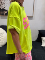 Charger l&#39;image dans la galerie, Sweat manches courtes SOHO Jaune fluo
