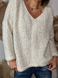 Pull bouclette MARTINO Beige