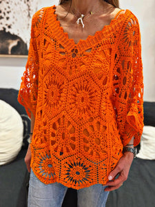 Pull crochet ZARA Orange